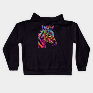 Zebra Rare Relatives Kids Hoodie